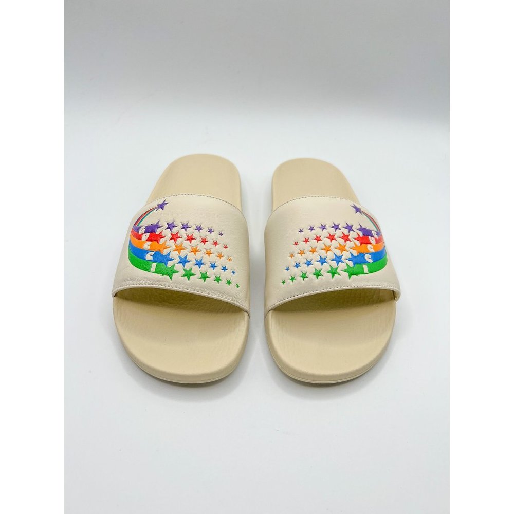 Gucci Rainbow Pursuit Slide Sandal Sz 39 Made in Italy
